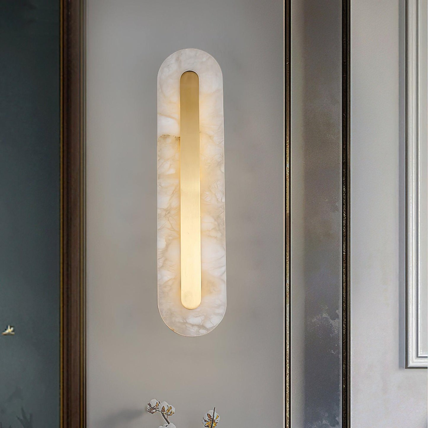 Hurn Curved Alabaster Wall Sconce
