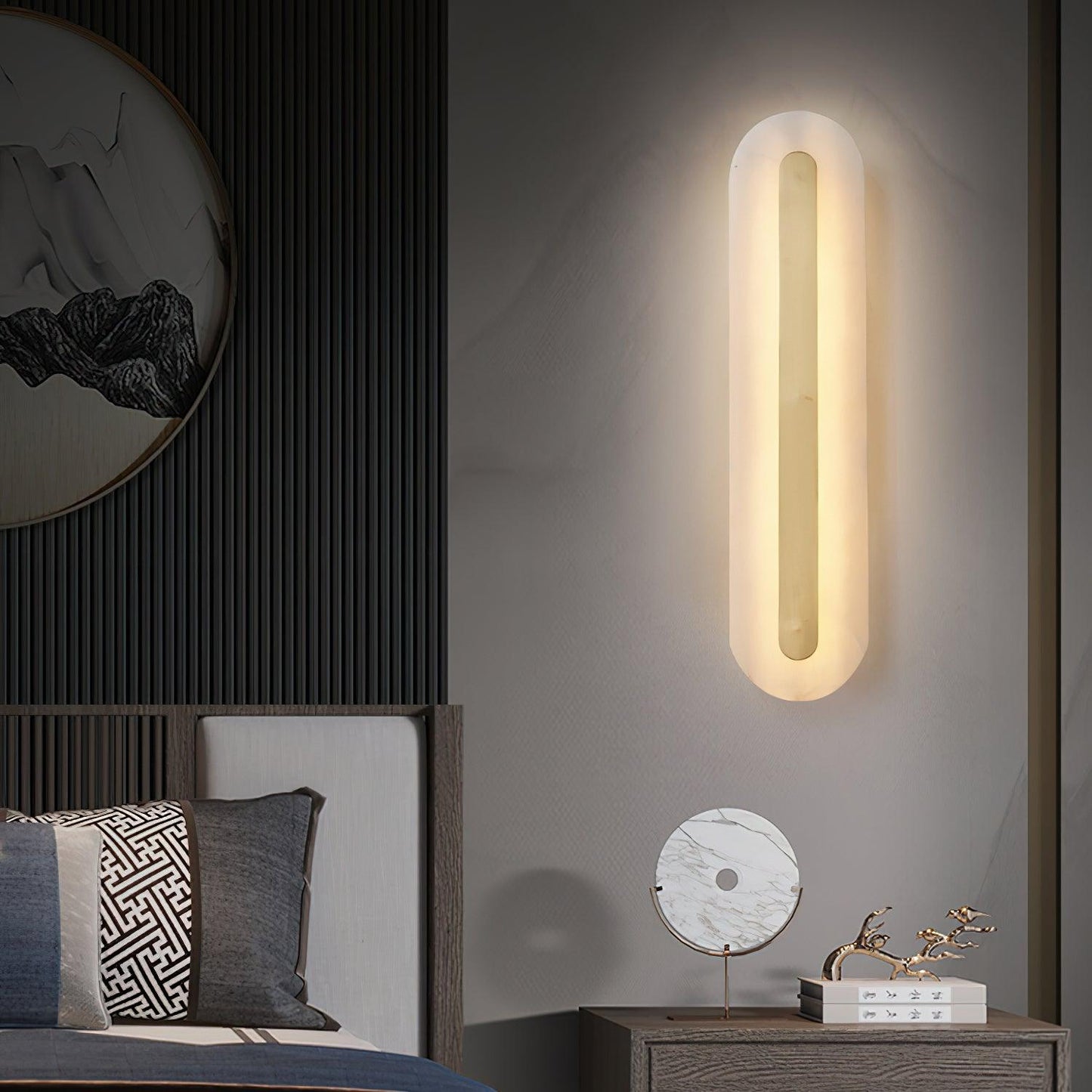 Hurn Curved Alabaster Wall Sconce