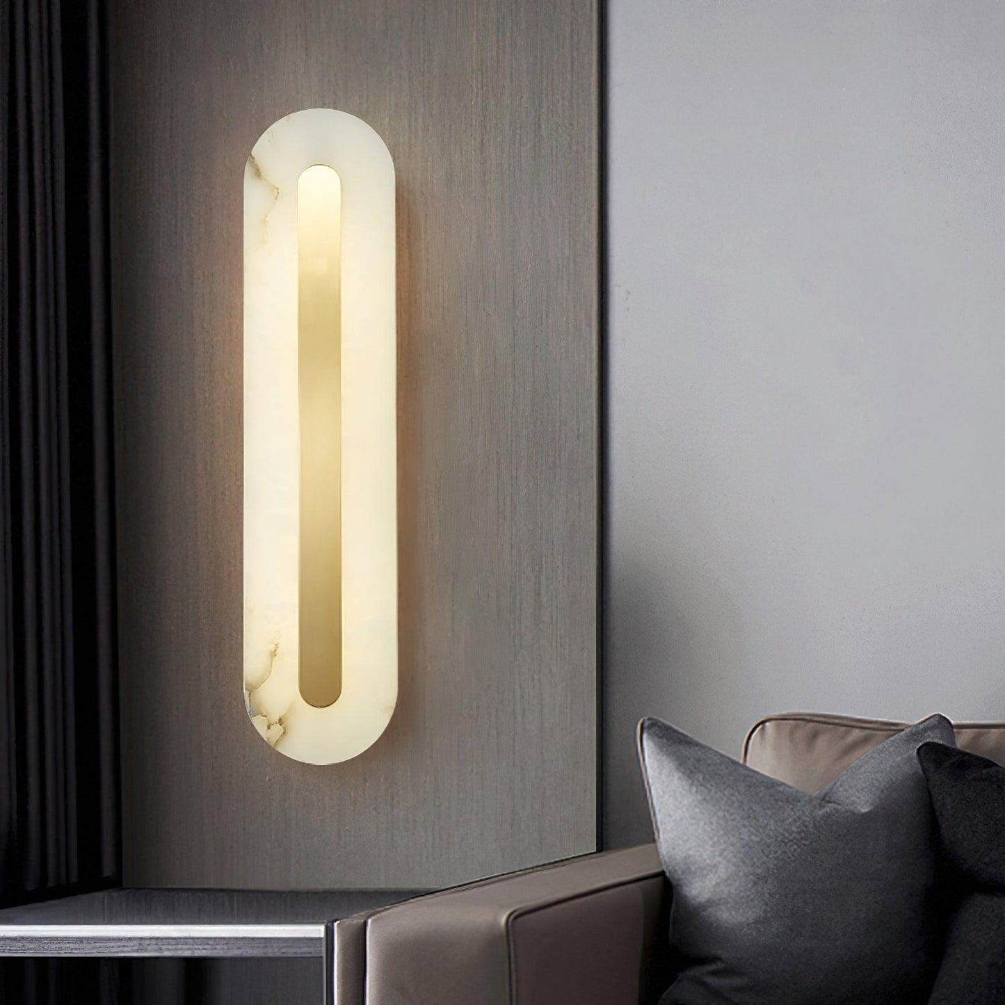 Hurn Curved Alabaster Wall Sconce