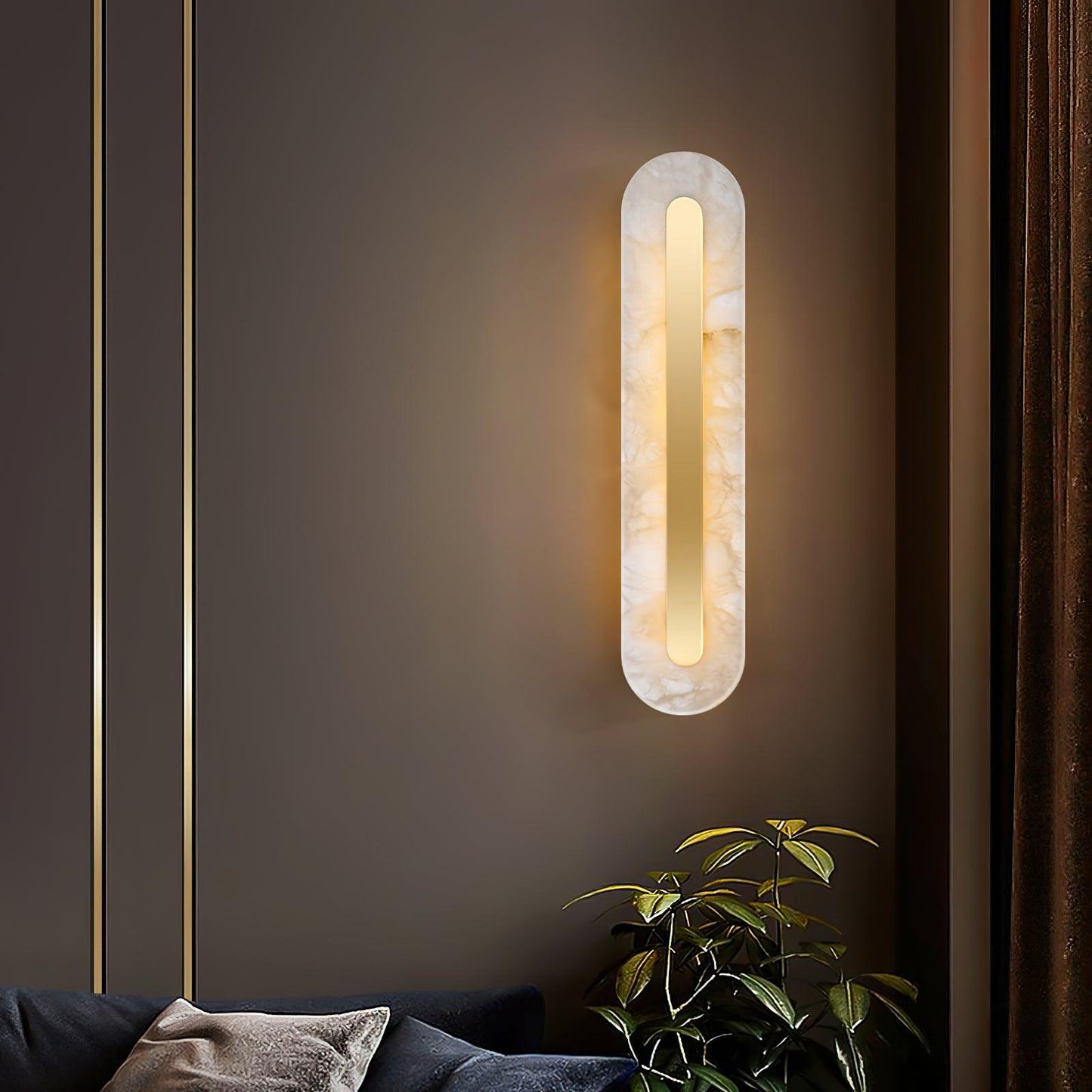 Hurn Curved Alabaster Wall Sconce