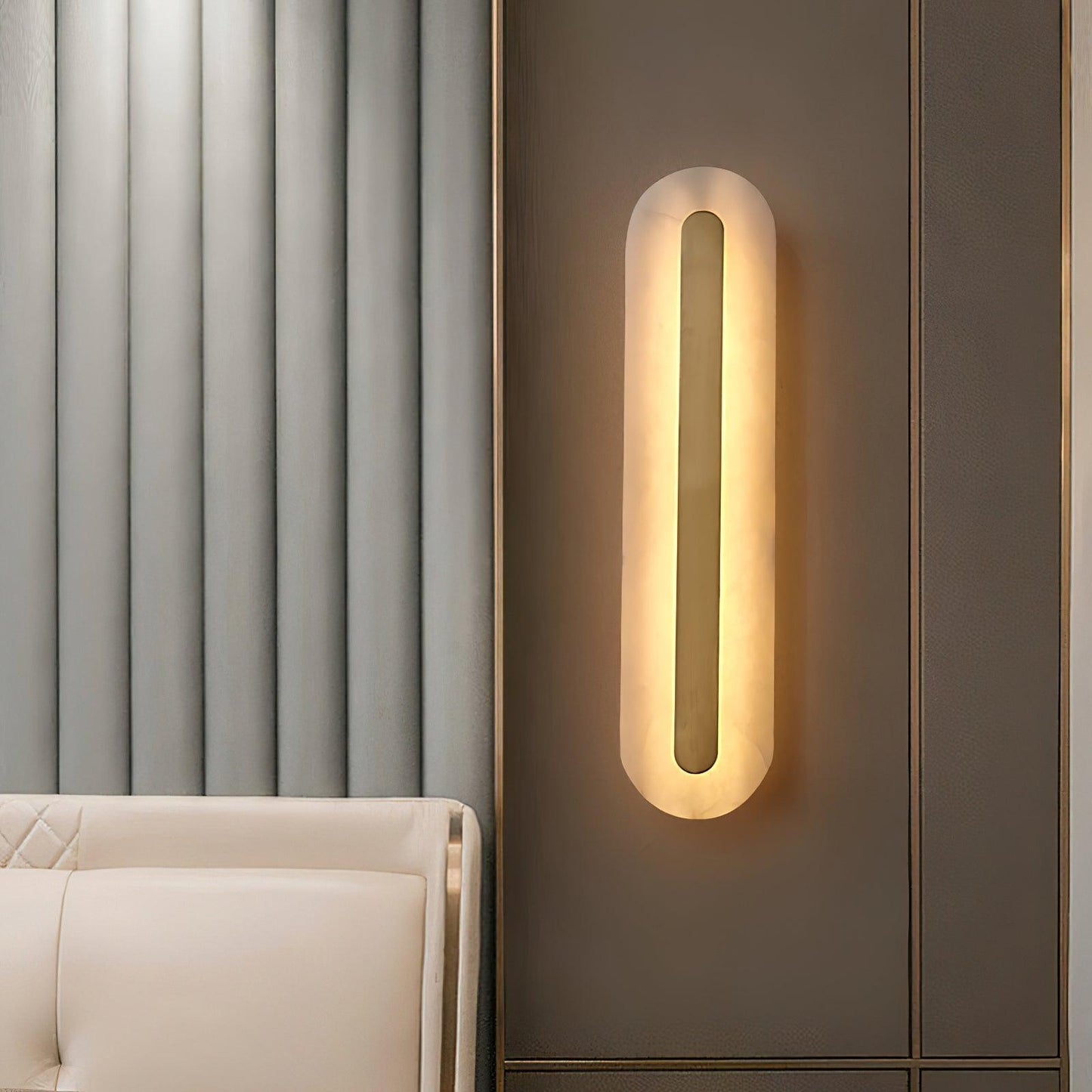 Hurn Curved Alabaster Wall Sconce