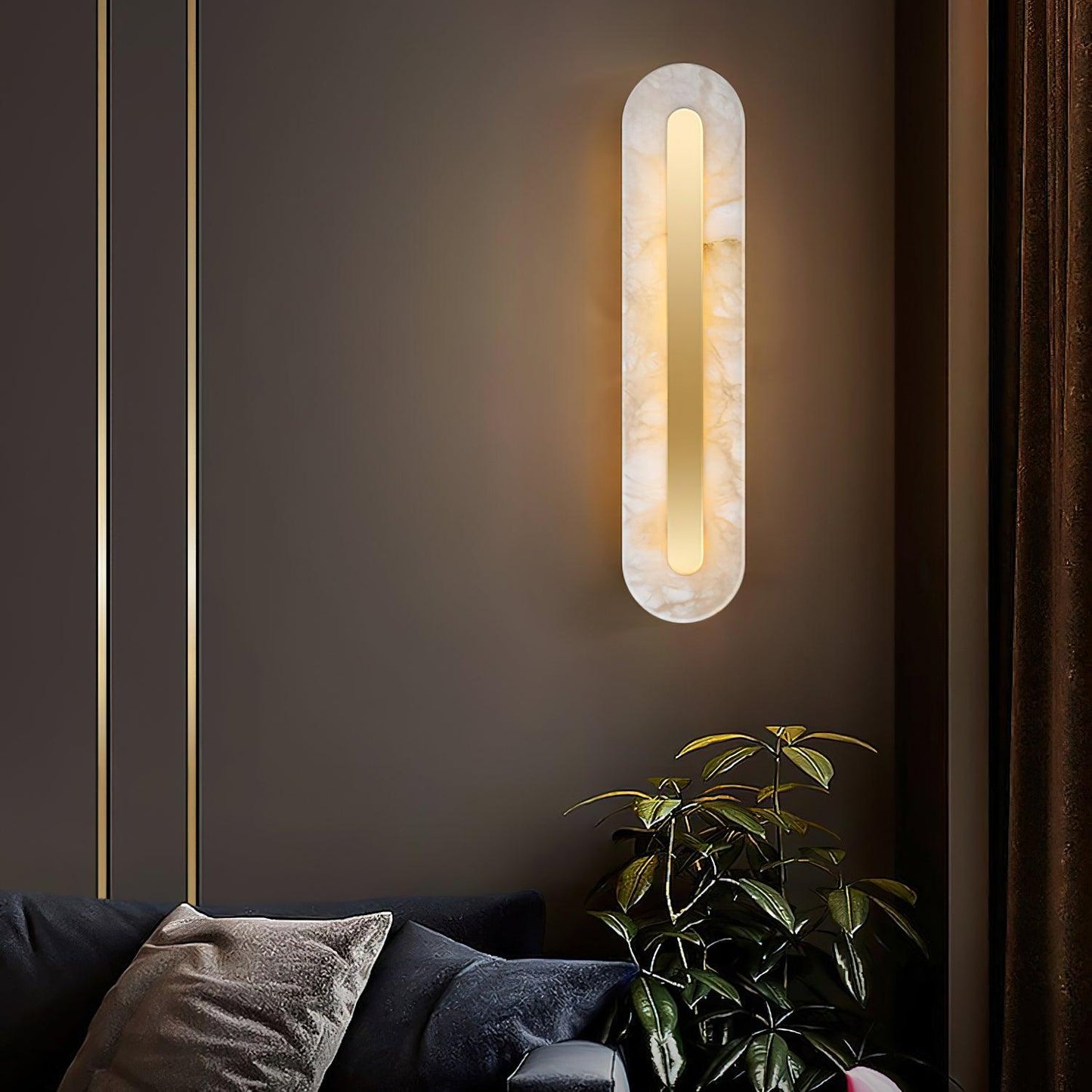 Hurn Curved Alabaster Wall Sconce
