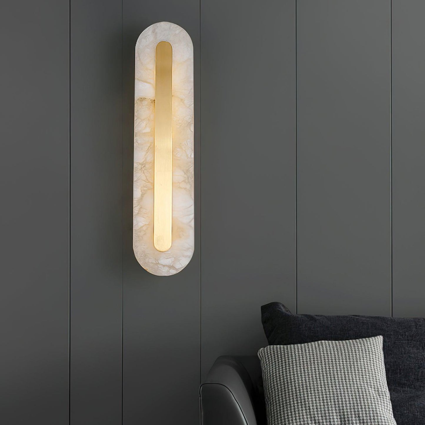 Hurn Curved Alabaster Wall Sconce