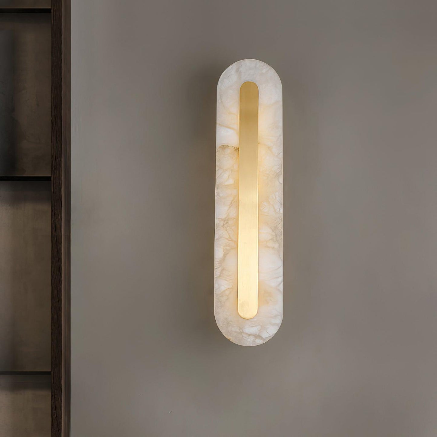 Hurn Curved Alabaster Wall Sconce