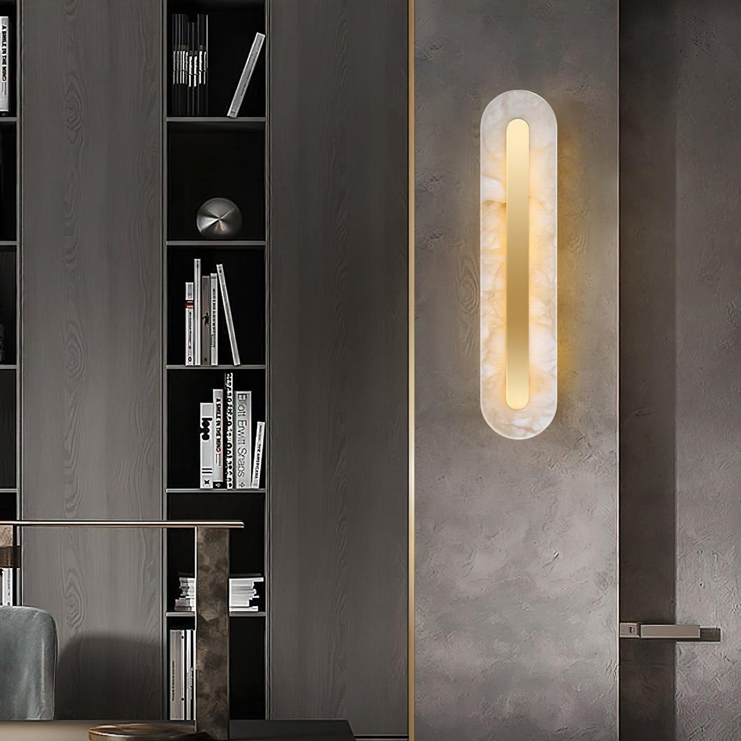 Hurn Curved Alabaster Wall Sconce