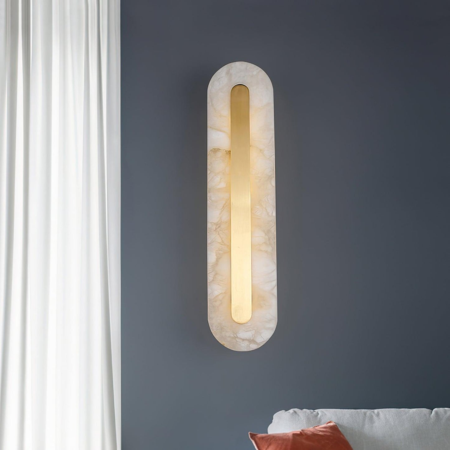 Hurn Curved Alabaster Wall Sconce