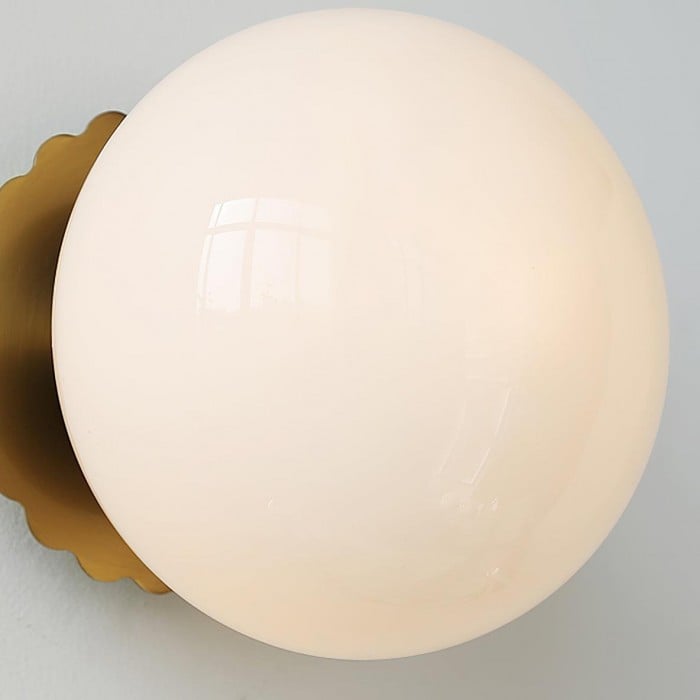Victoria Bauhaus Glass Sphere Wall Light