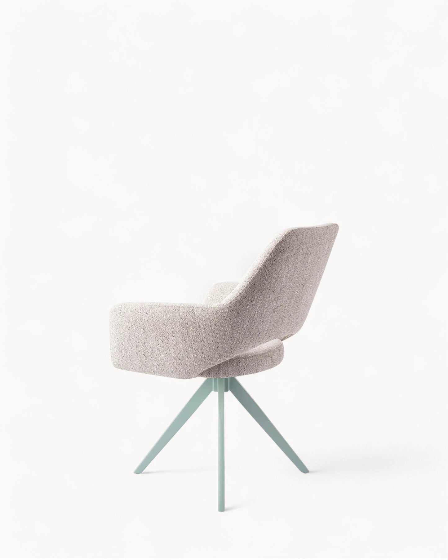 Jesper Home Yanai Turn Mint Dining Chair – Contemporary Design with Cut-Out Backrest
