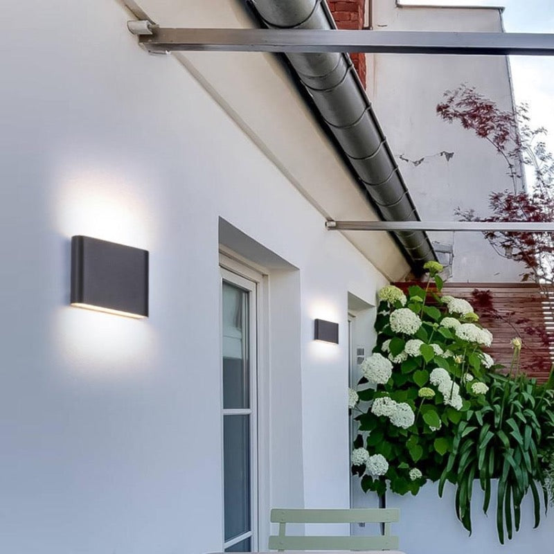 Ray Modern Waterproof LED Rectangular Wall Light - Indoor/Outdoor - Available in White and Black Metal