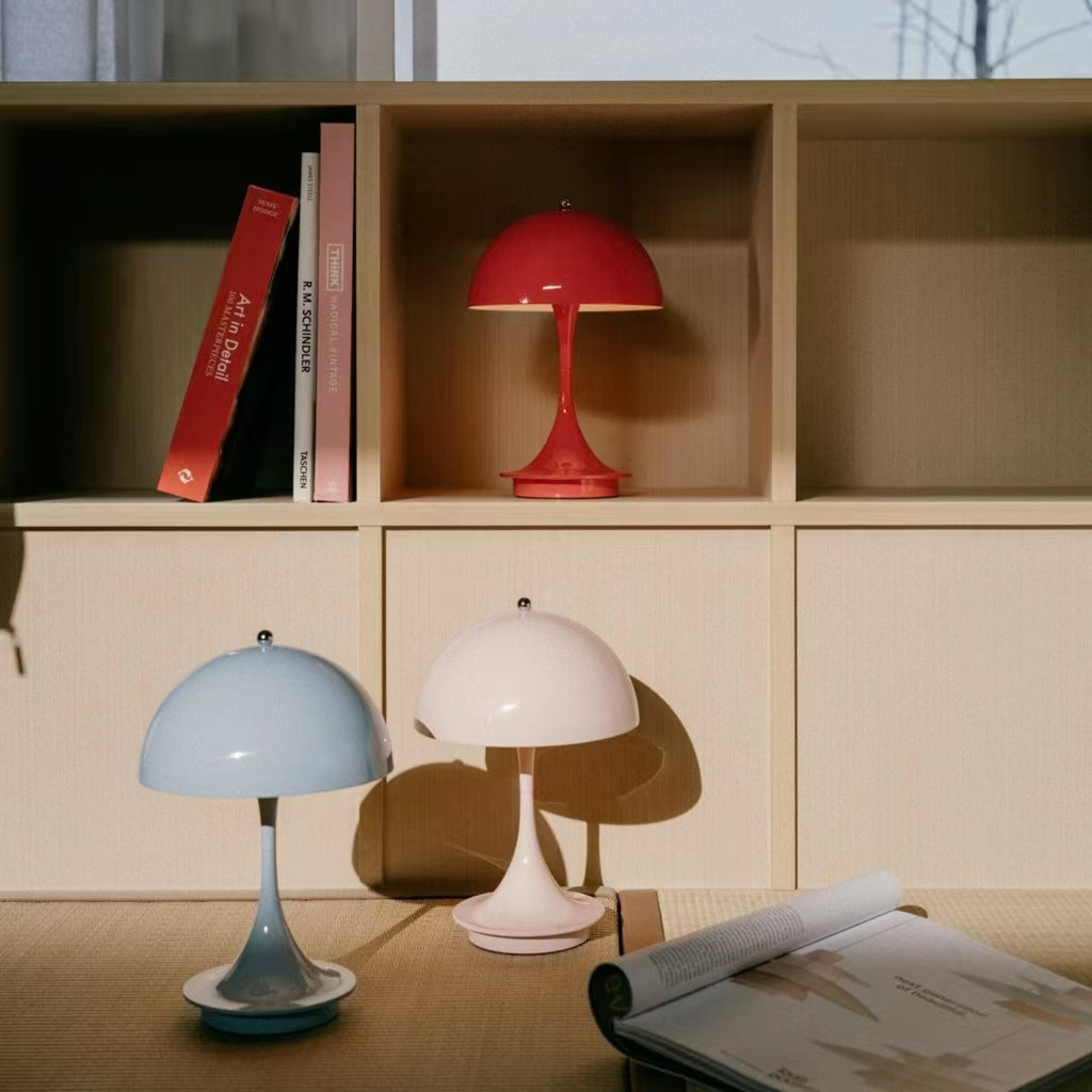 Contemporary Mushroom-Inspired LED Desk Lamp, 2W, Adjustable 3000K-6000K, Touch Dimming Feature