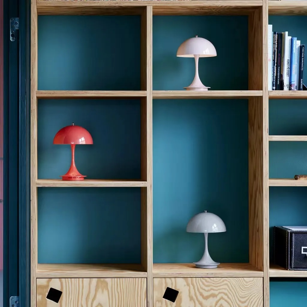 Contemporary Mushroom-Inspired LED Desk Lamp, 2W, Adjustable 3000K-6000K, Touch Dimming Feature