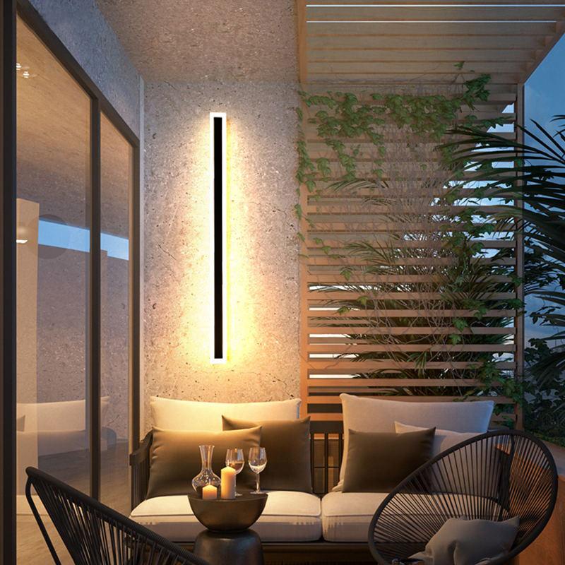Arisha Contemporary Black Metal LED Outdoor Wall Light for Garden and Balcony