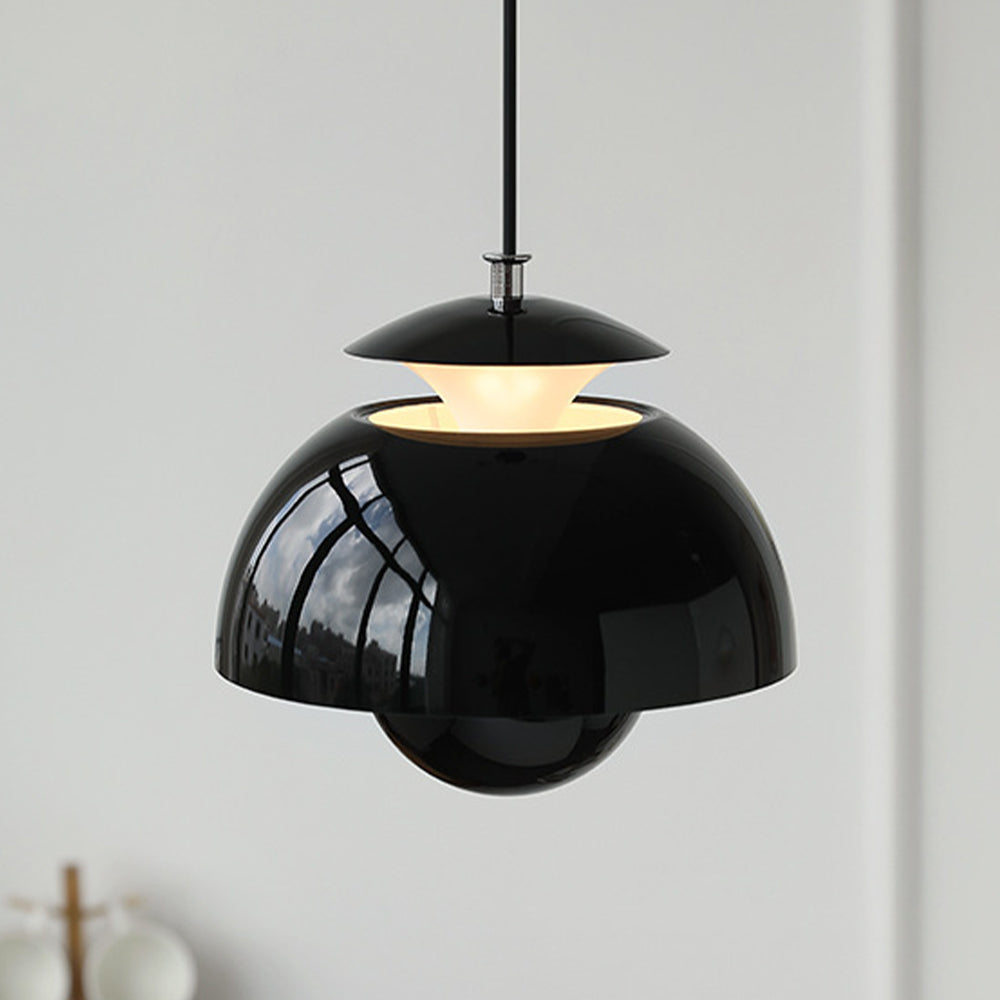 Contemporary Metal Bud Wall Lamp - Adjustable Cable LED Pendant Light with Single Light Source