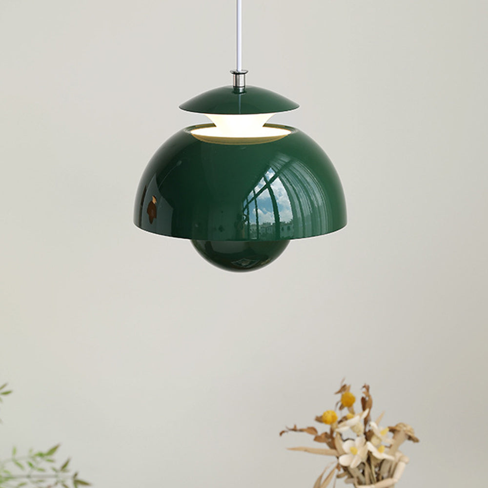 Contemporary Metal Bud Wall Lamp - Adjustable Cable LED Pendant Light with Single Light Source