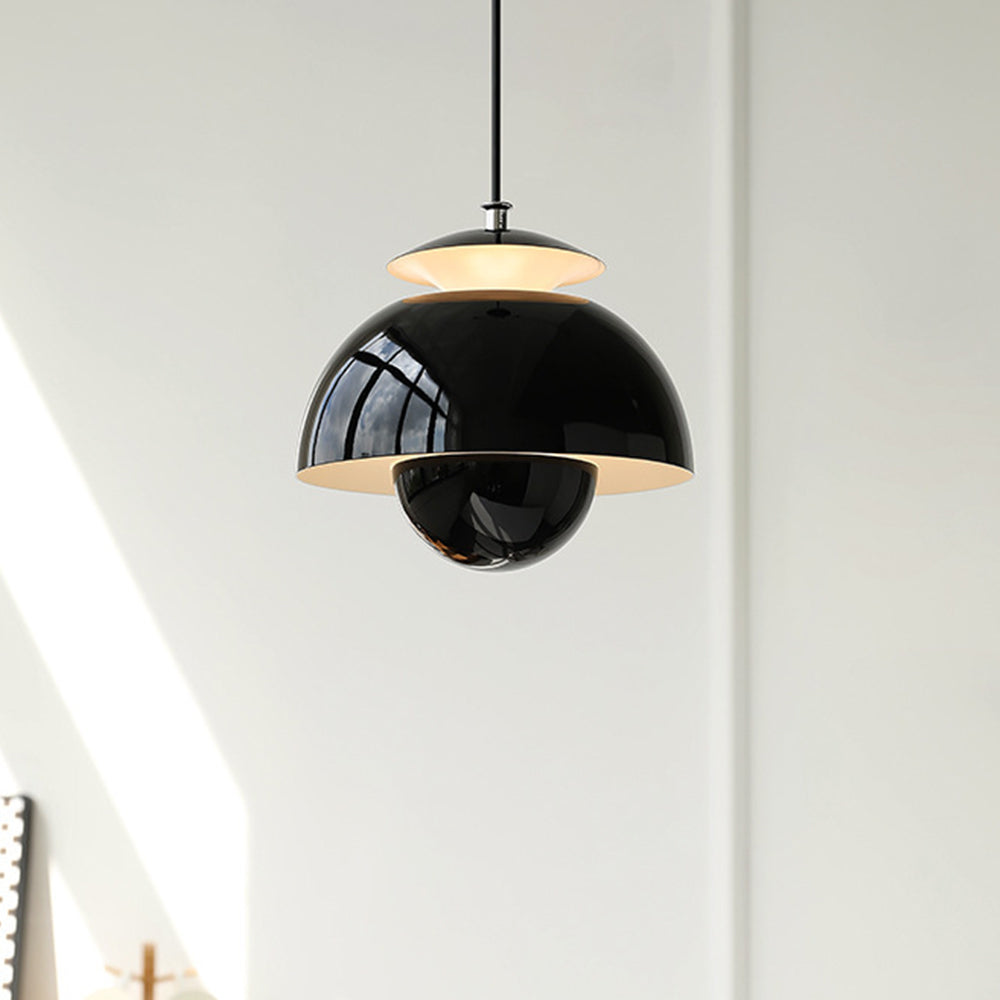Contemporary Metal Bud Wall Lamp - Adjustable Cable LED Pendant Light with Single Light Source