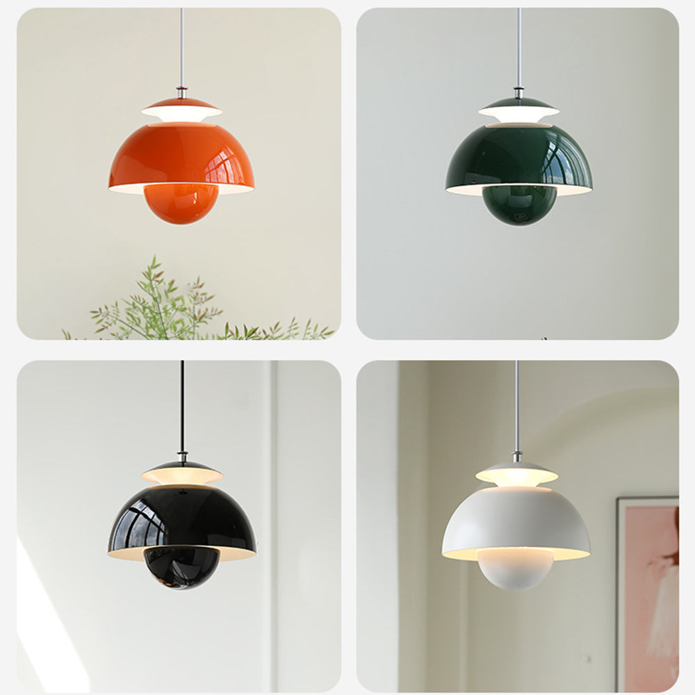 Contemporary Metal Bud Wall Lamp - Adjustable Cable LED Pendant Light with Single Light Source