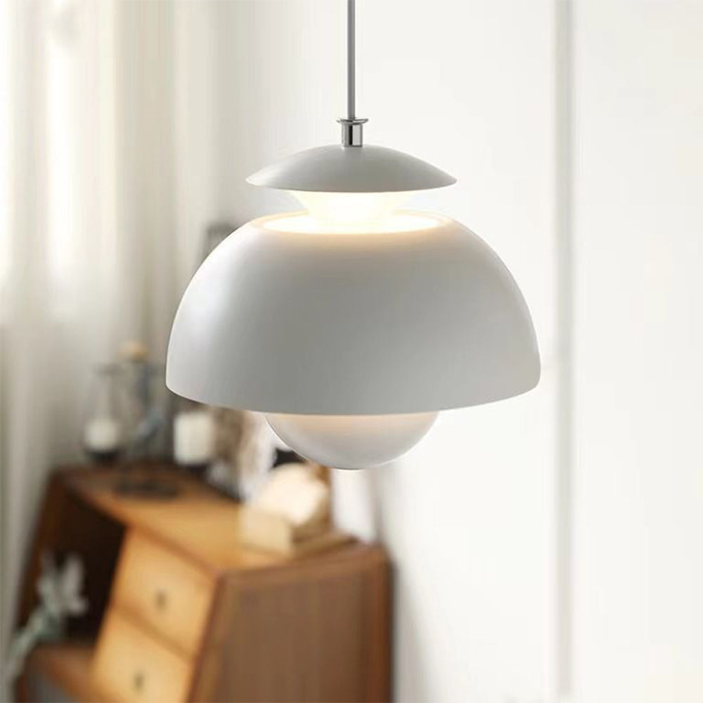 Contemporary Metal Bud Wall Lamp - Adjustable Cable LED Pendant Light with Single Light Source