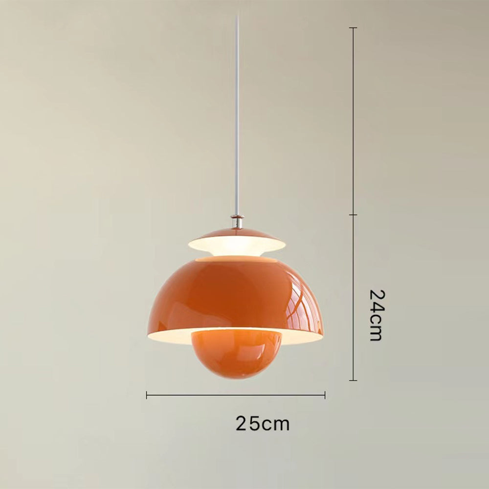 Contemporary Metal Bud Wall Lamp - Adjustable Cable LED Pendant Light with Single Light Source