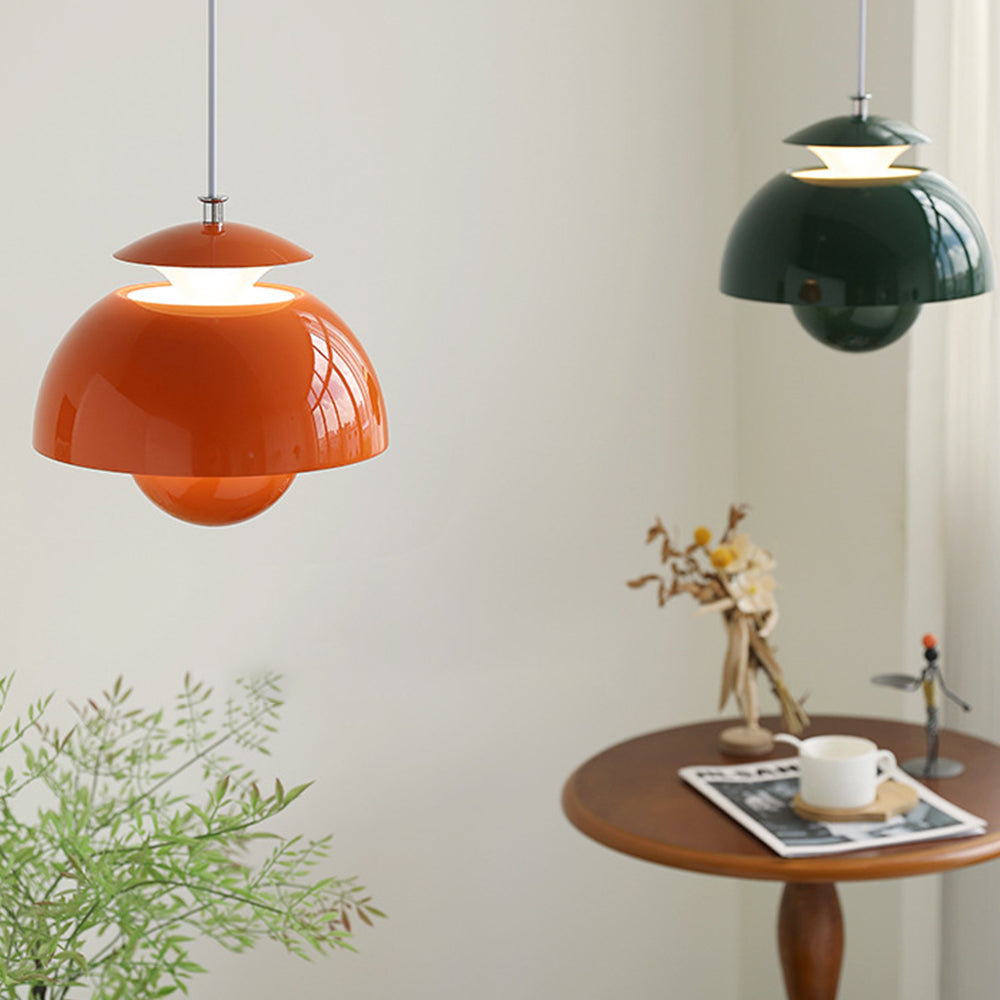 Contemporary Metal Bud Wall Lamp - Adjustable Cable LED Pendant Light with Single Light Source