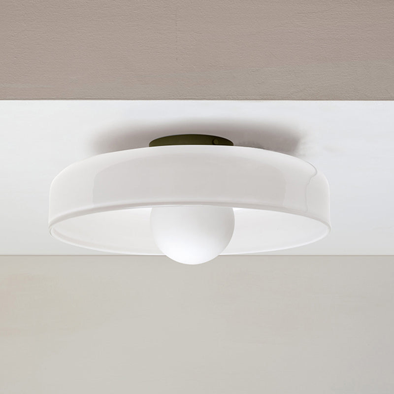Contemporary Amber Glass Ceiling Light with G9 LED - Available in 25cm and 35cm, 220-240V