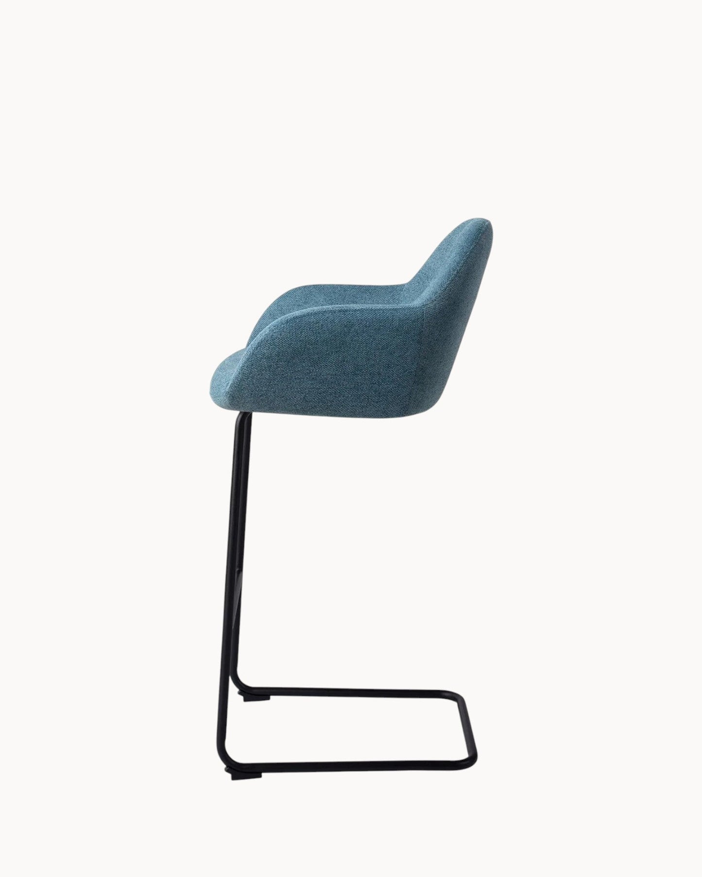Kushi Bar Stool – Metal Frame with Polyester Upholstery, 76.5 cm Seat Height