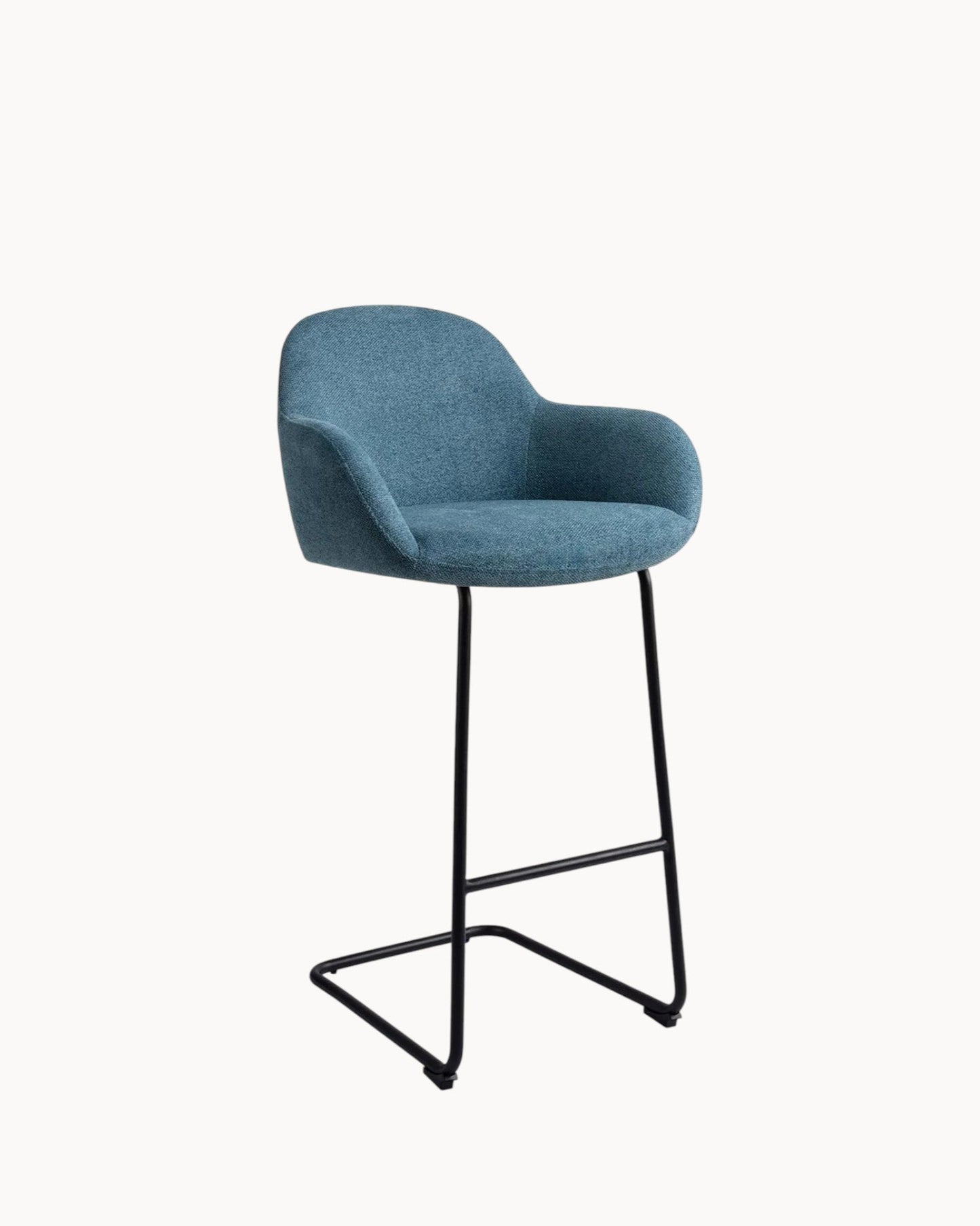 Kushi Bar Stool – Metal Frame with Polyester Upholstery, 76.5 cm Seat Height