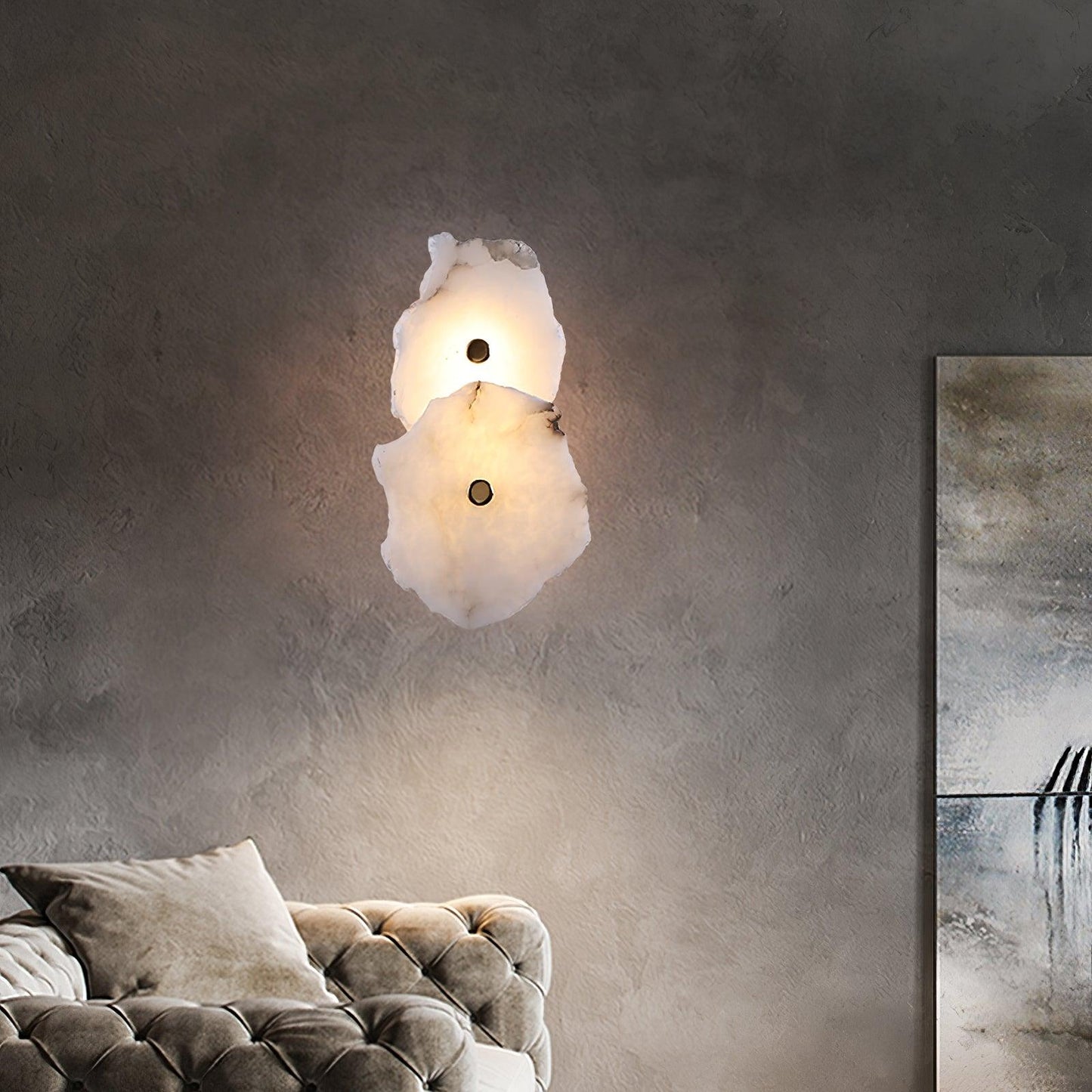 Cevra Alabaster Floral Wall Sconce