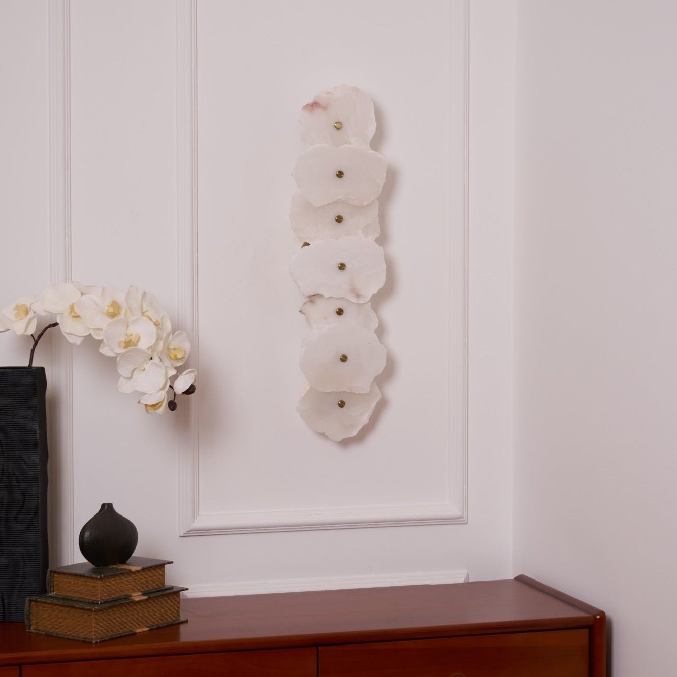 Cevra Alabaster Floral Wall Sconce