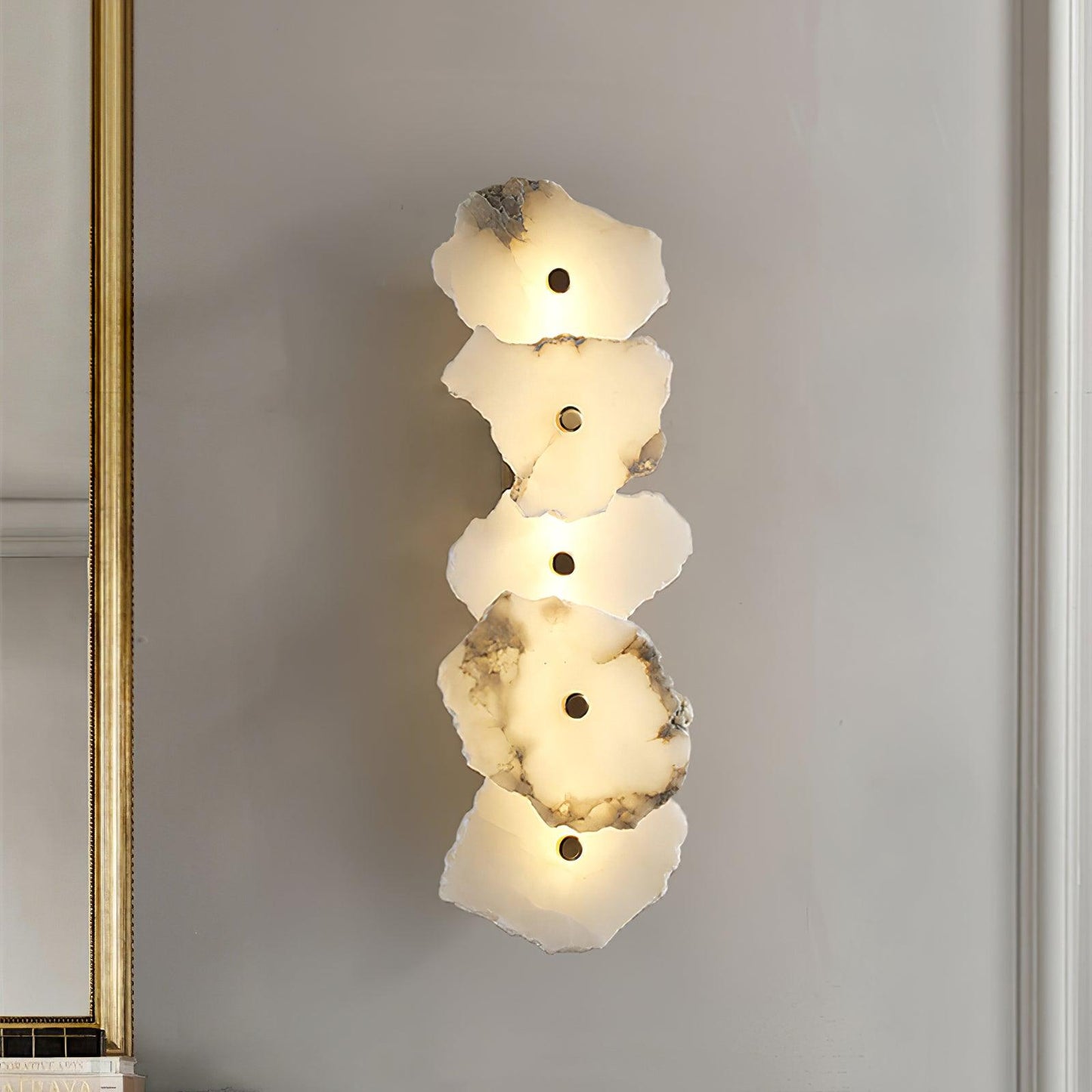 Cevra Alabaster Floral Wall Sconce
