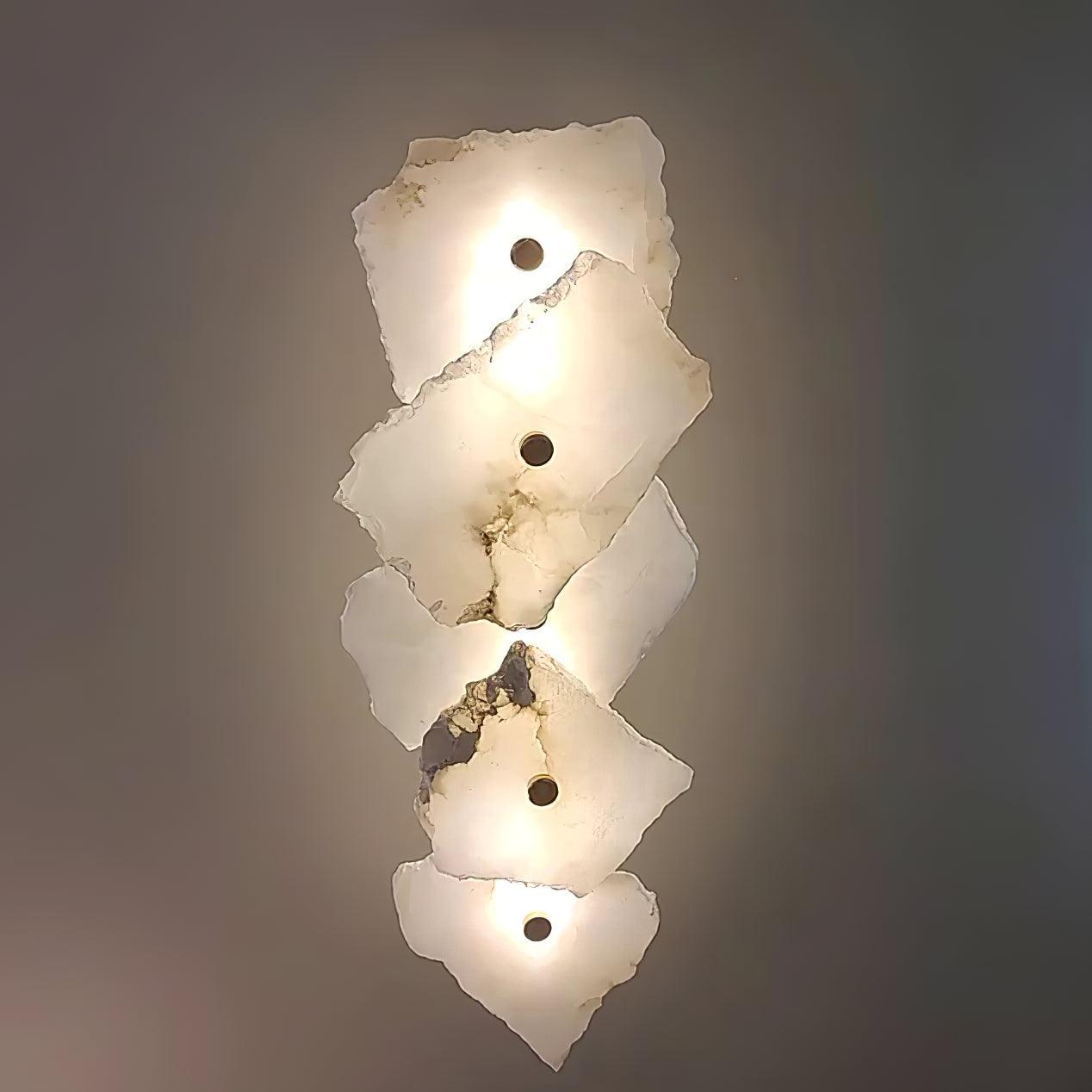 Cevra Alabaster Floral Wall Sconce