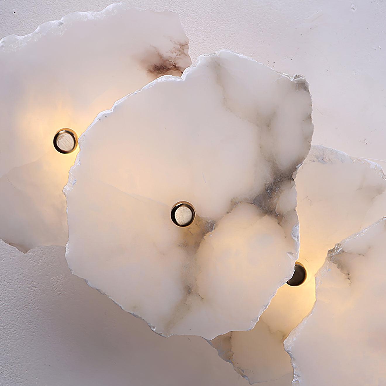 Cevra Alabaster Floral Wall Sconce