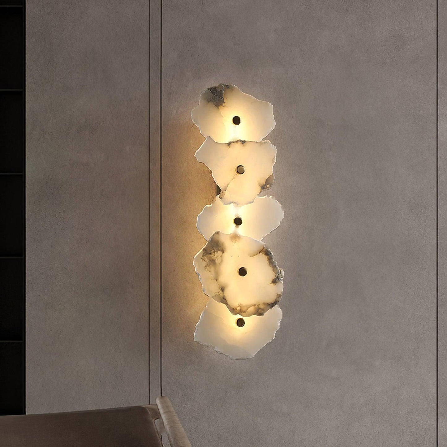Cevra Alabaster Floral Wall Sconce