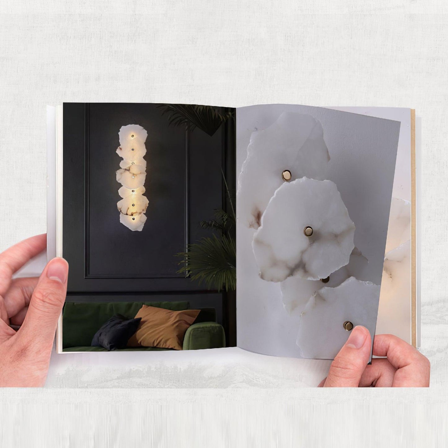 Cevra Alabaster Floral Wall Sconce