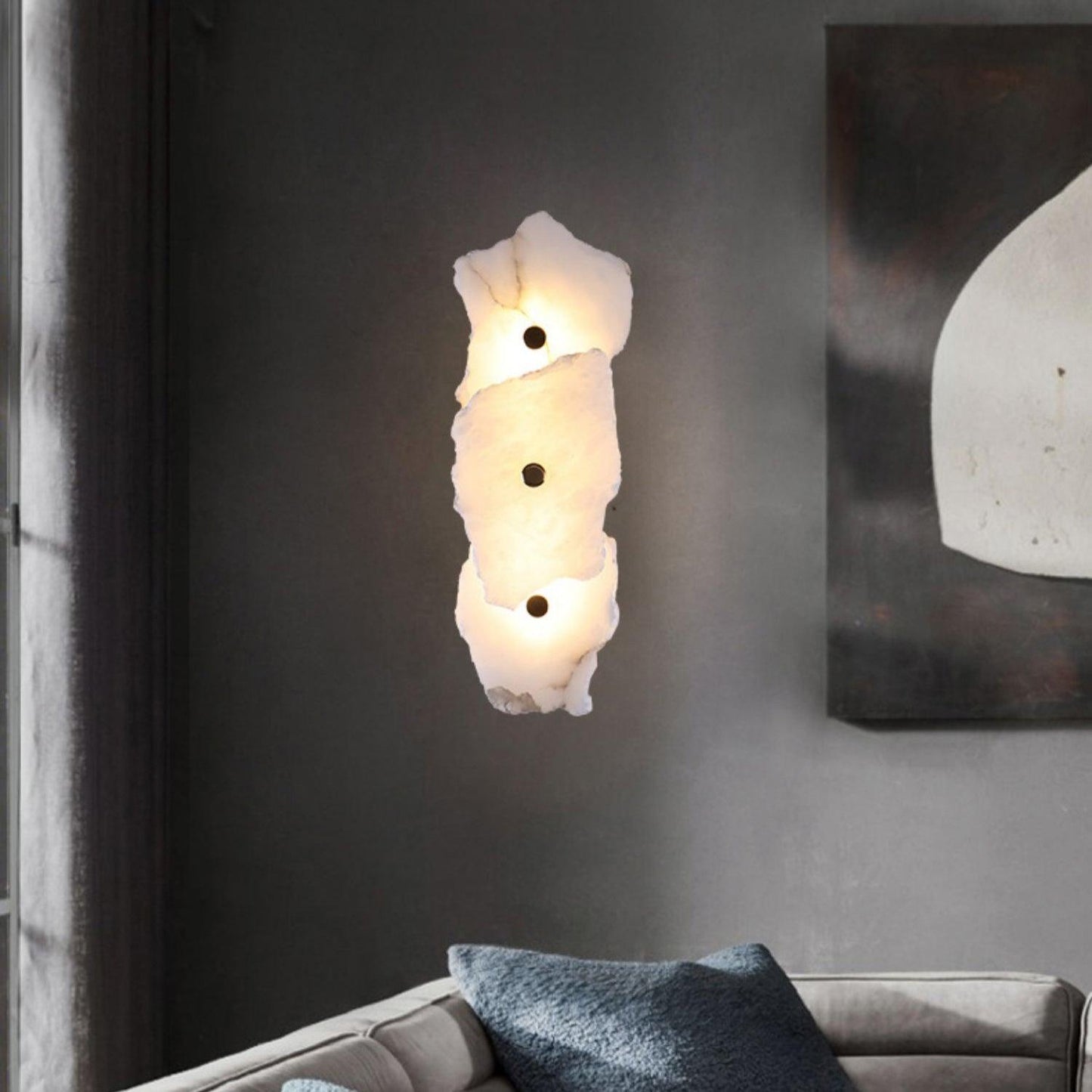 Cevra Alabaster Floral Wall Sconce