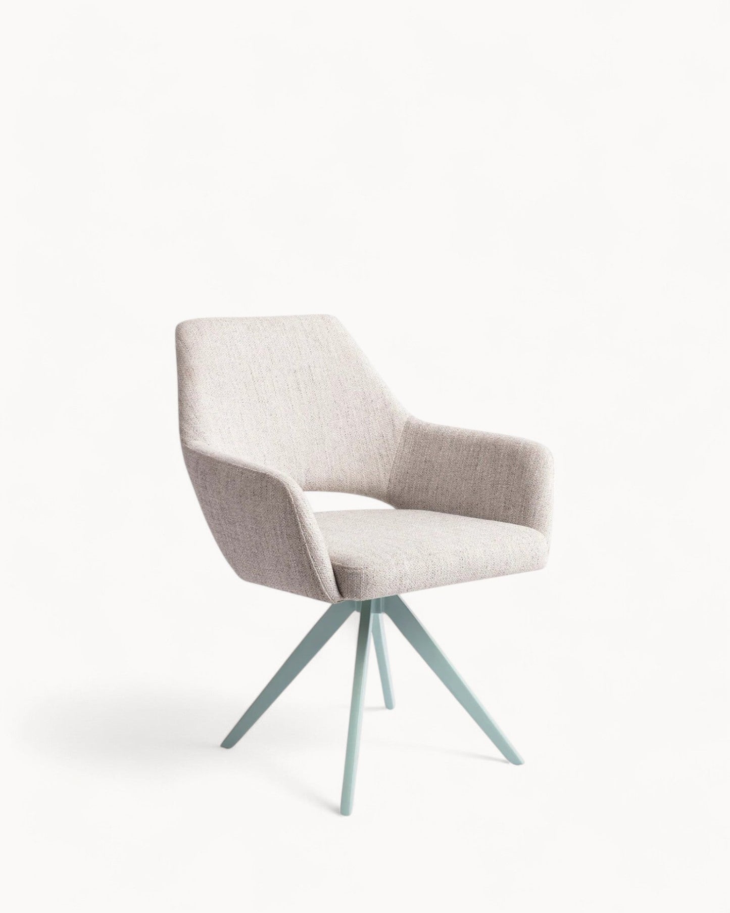 Jesper Home Yanai Turn Mint Dining Chair – Contemporary Design with Cut-Out Backrest