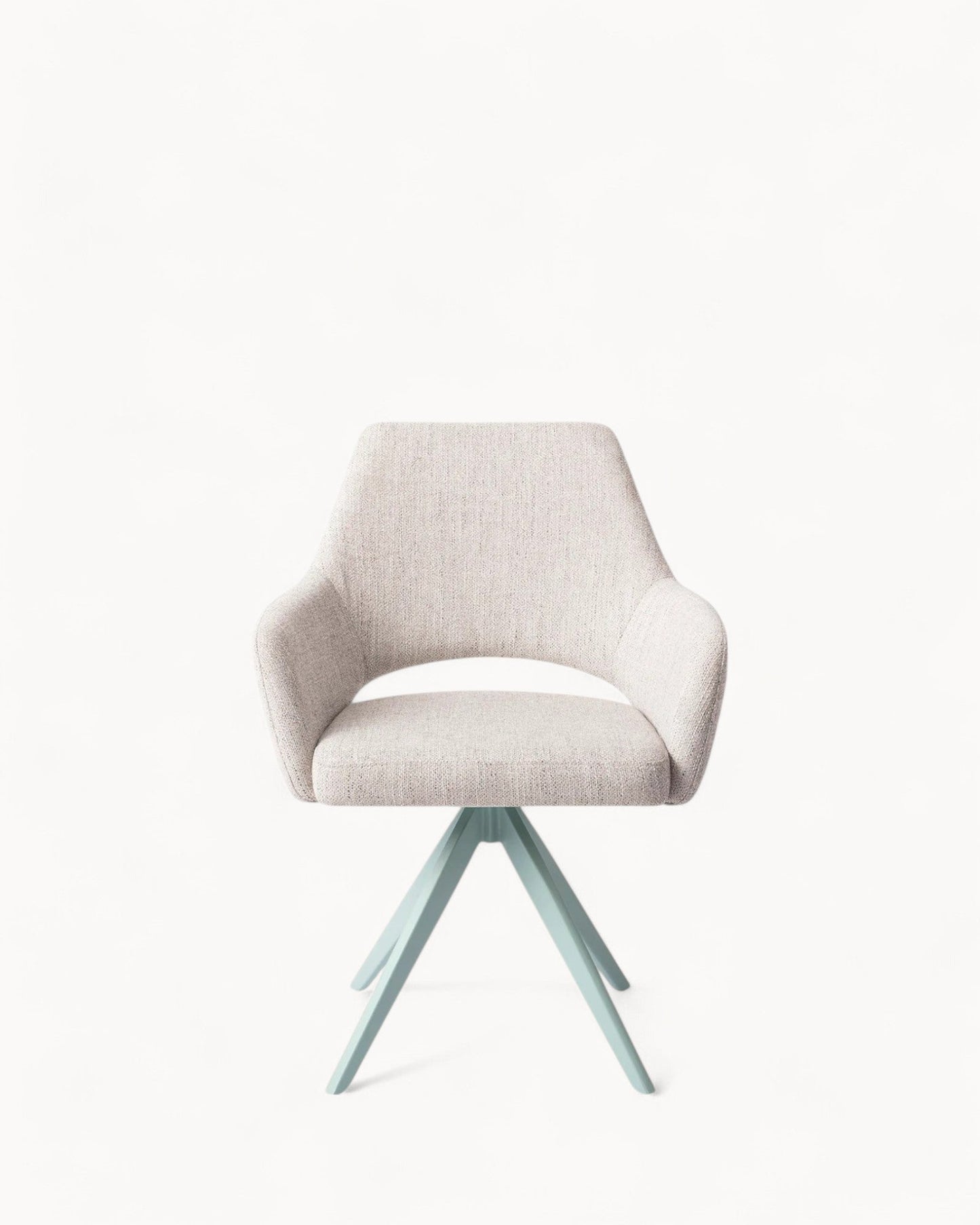 Jesper Home Yanai Turn Mint Dining Chair – Contemporary Design with Cut-Out Backrest