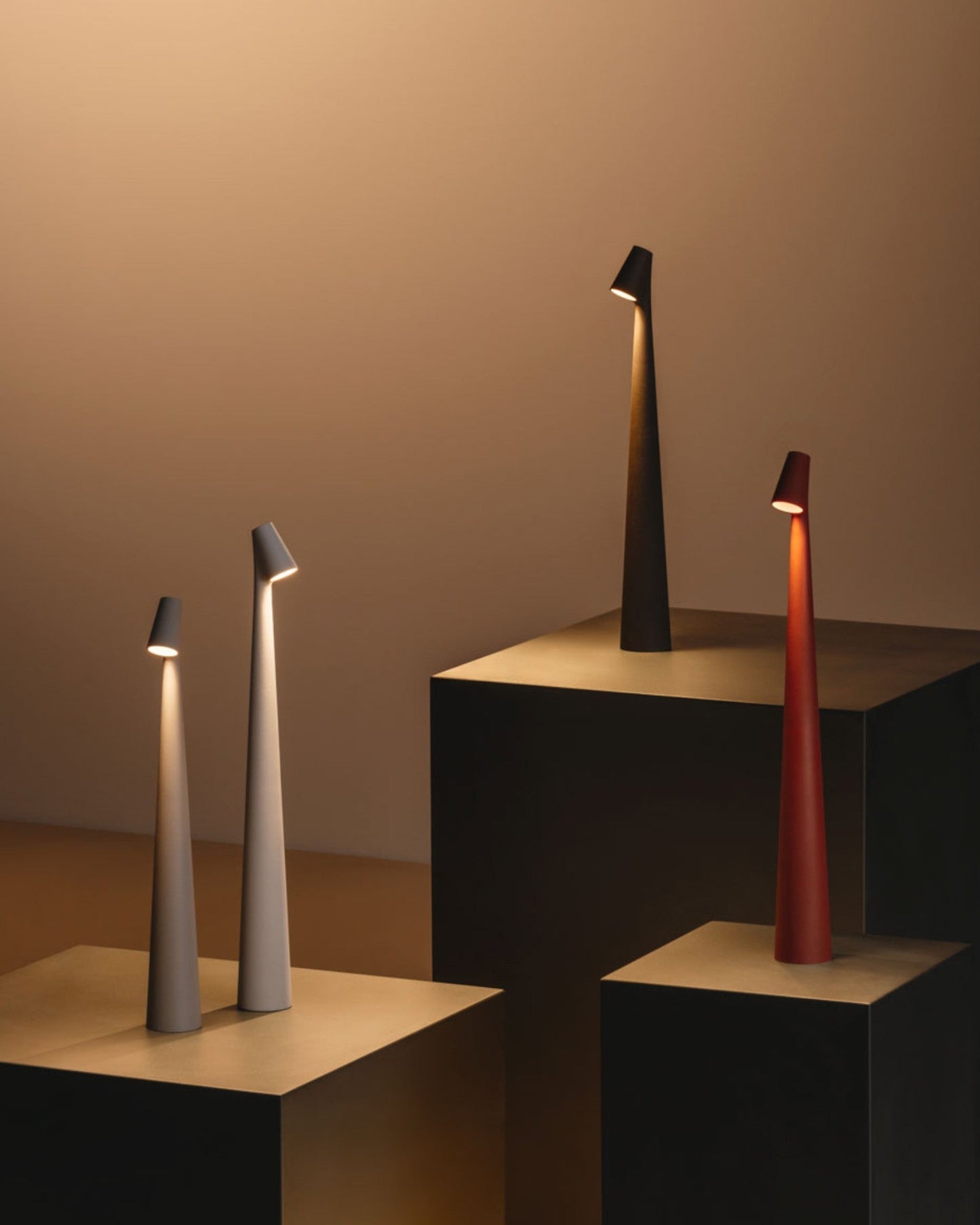 Contemporary Touch-Control Table Lamp with 3 Brightness Settings, Aluminum Design