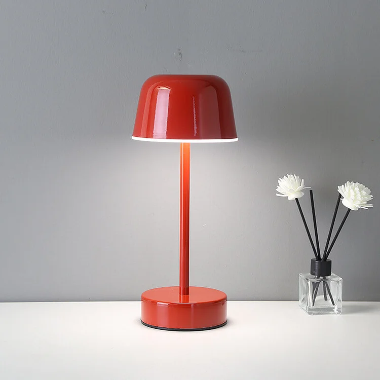 Rechargeable Wireless Portable Iron Table Lamp with Dimmable Lighting