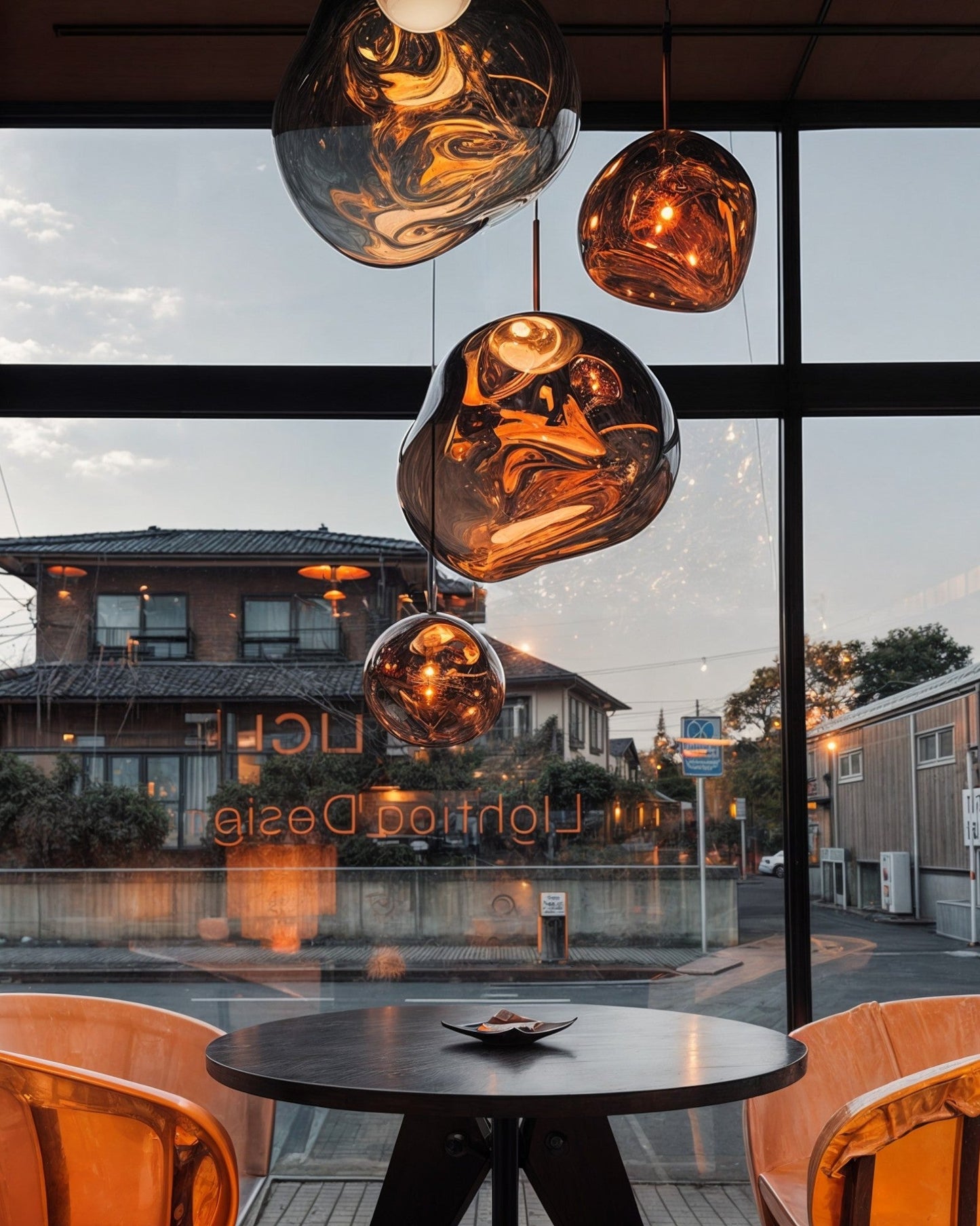 Amber & Gold Glow Pendant Light – Contemporary Acrylic Design