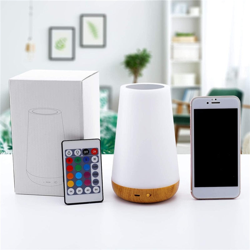 USB Rechargeable Touch Night Light | Color-Changing Soft Glow | Touch Sensor | Ideal for Reading & Creating a Romantic Ambiance