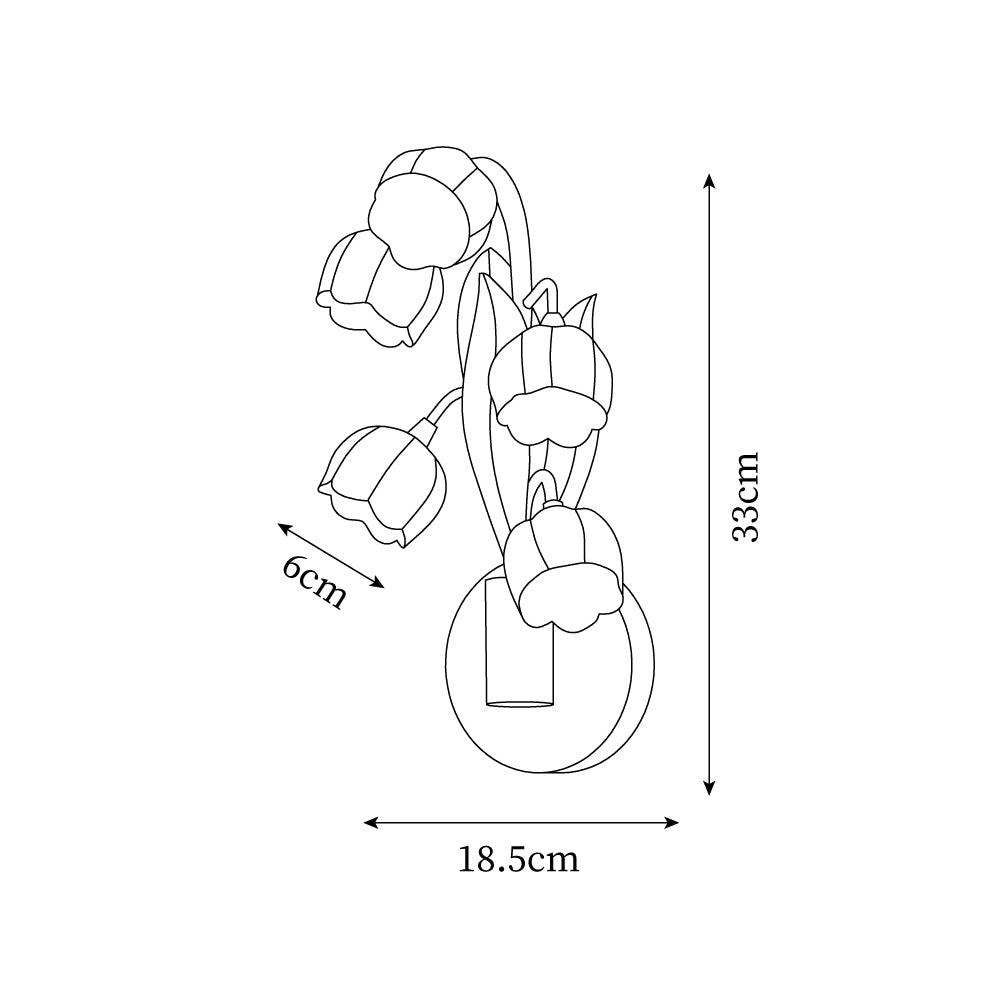 Aelis Indoor Natural Orchid Wall Lamp