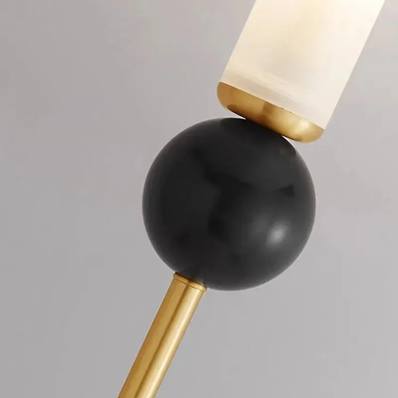 Modern Marble Wall Light in Gold or Black with Copper Accents, G9 LED 5W 3000K