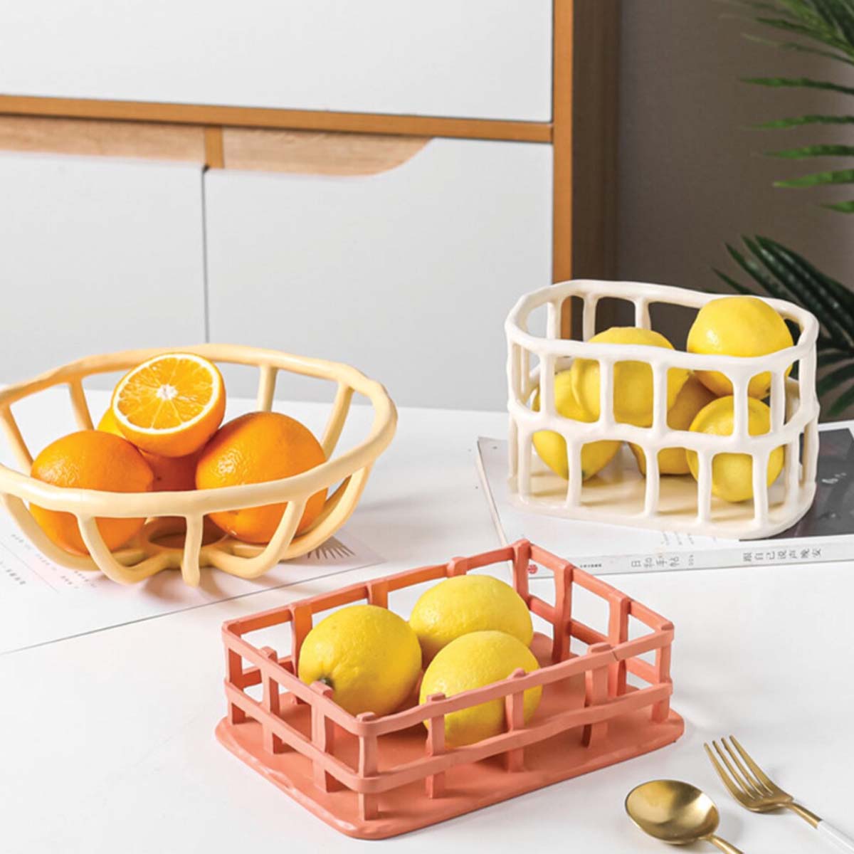 Molded Resin Fruit Bowl
