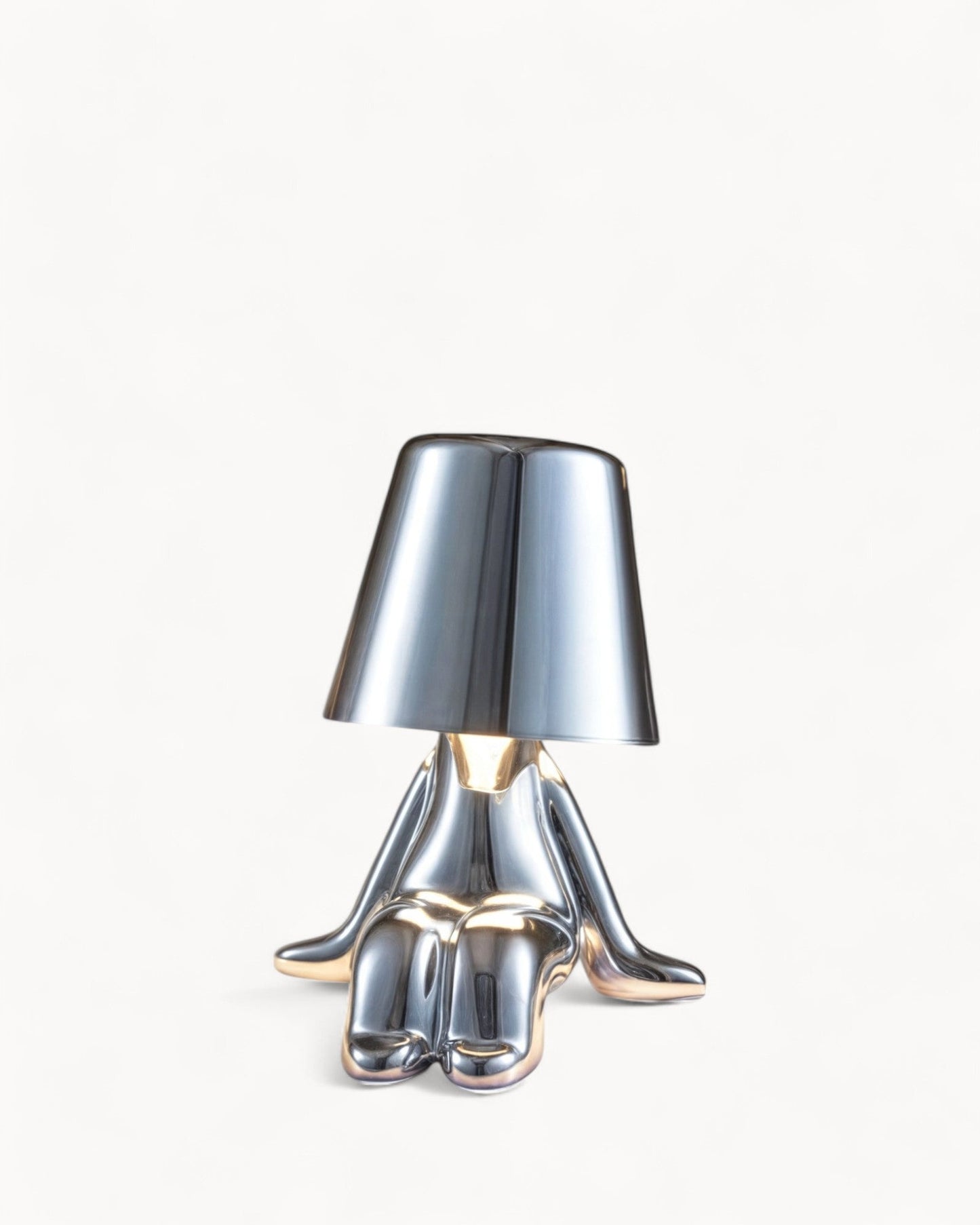 Gold USB Rechargeable Dimmable Table Lamp - 1800mAh Battery, Resin Design, 3W