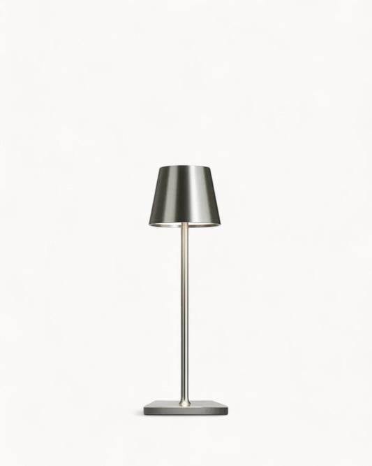 Modern LED Table Lamp - Touch Control with 3 Color Options, USB Rechargeable, Aluminum Build, 3600mAh Battery, Dimmable