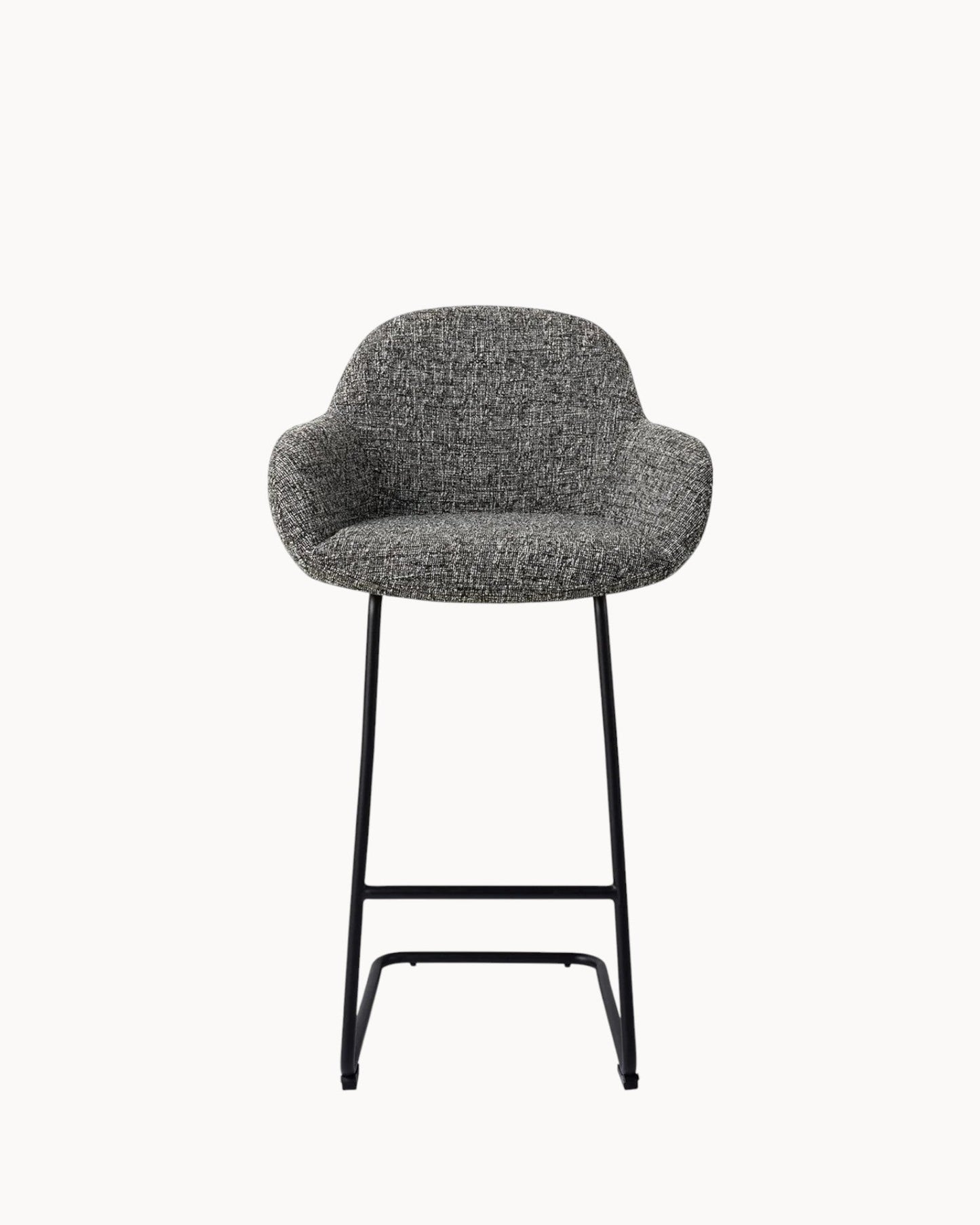 Kushi Bar Stool – Metal Frame with Polyester Upholstery, 76.5 cm Seat Height