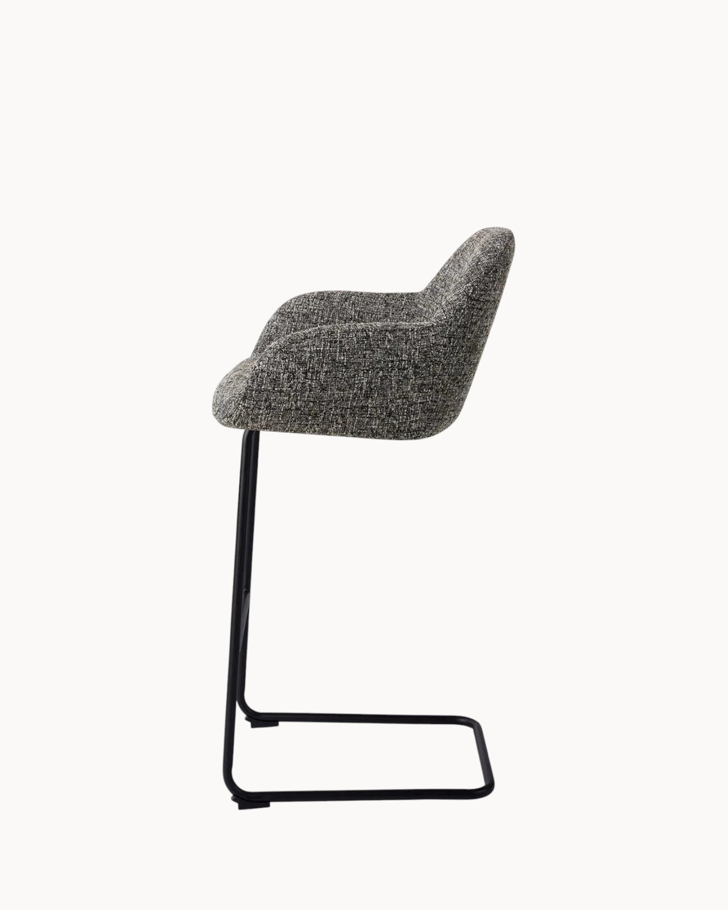 Kushi Bar Stool – Metal Frame with Polyester Upholstery, 76.5 cm Seat Height