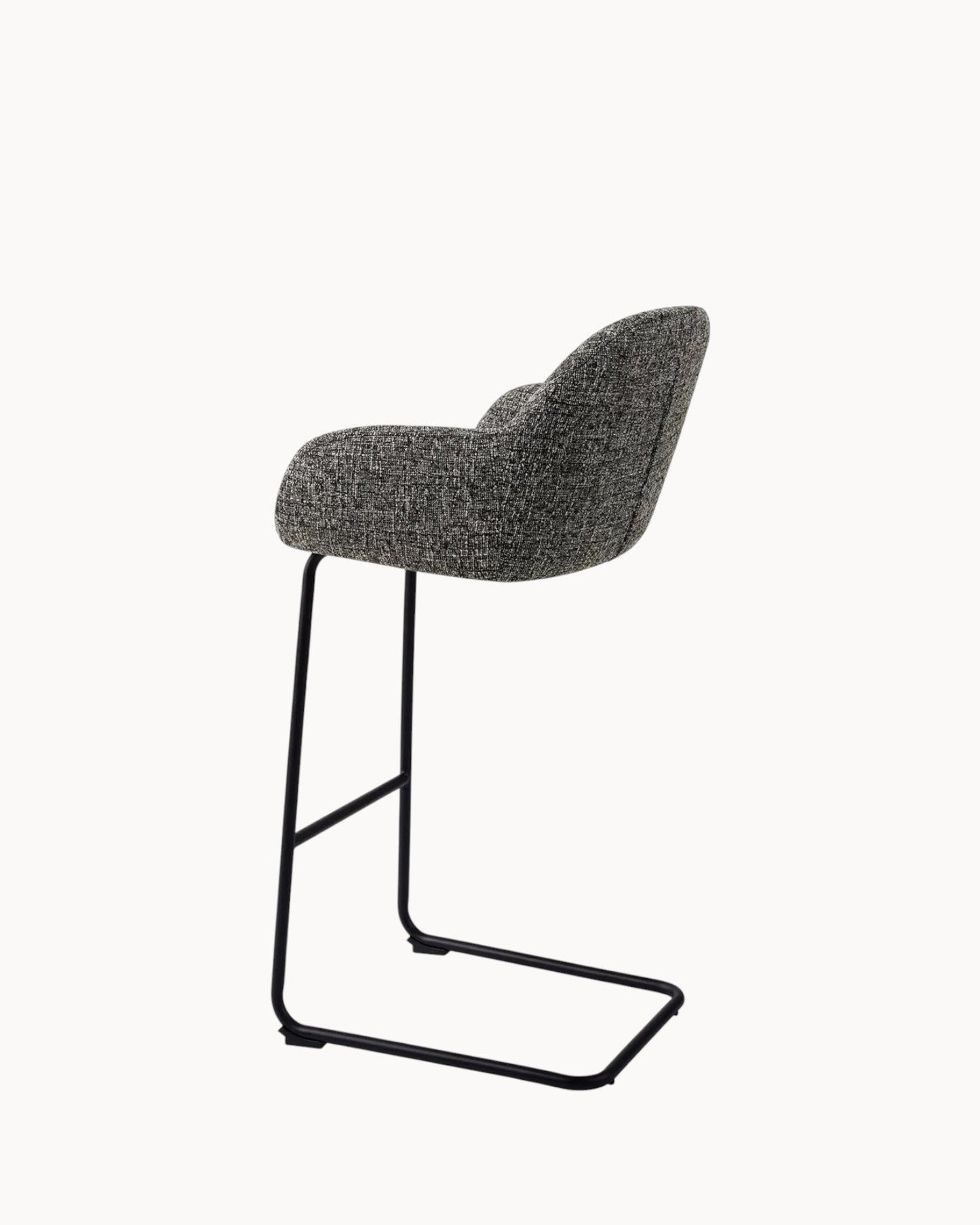 Kushi Bar Stool – Metal Frame with Polyester Upholstery, 76.5 cm Seat Height