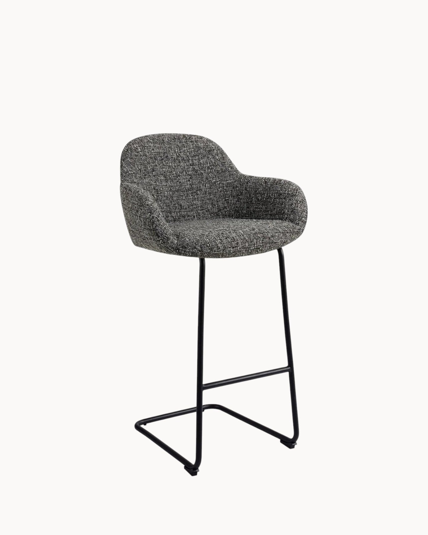 Kushi Bar Stool – Metal Frame with Polyester Upholstery, 76.5 cm Seat Height