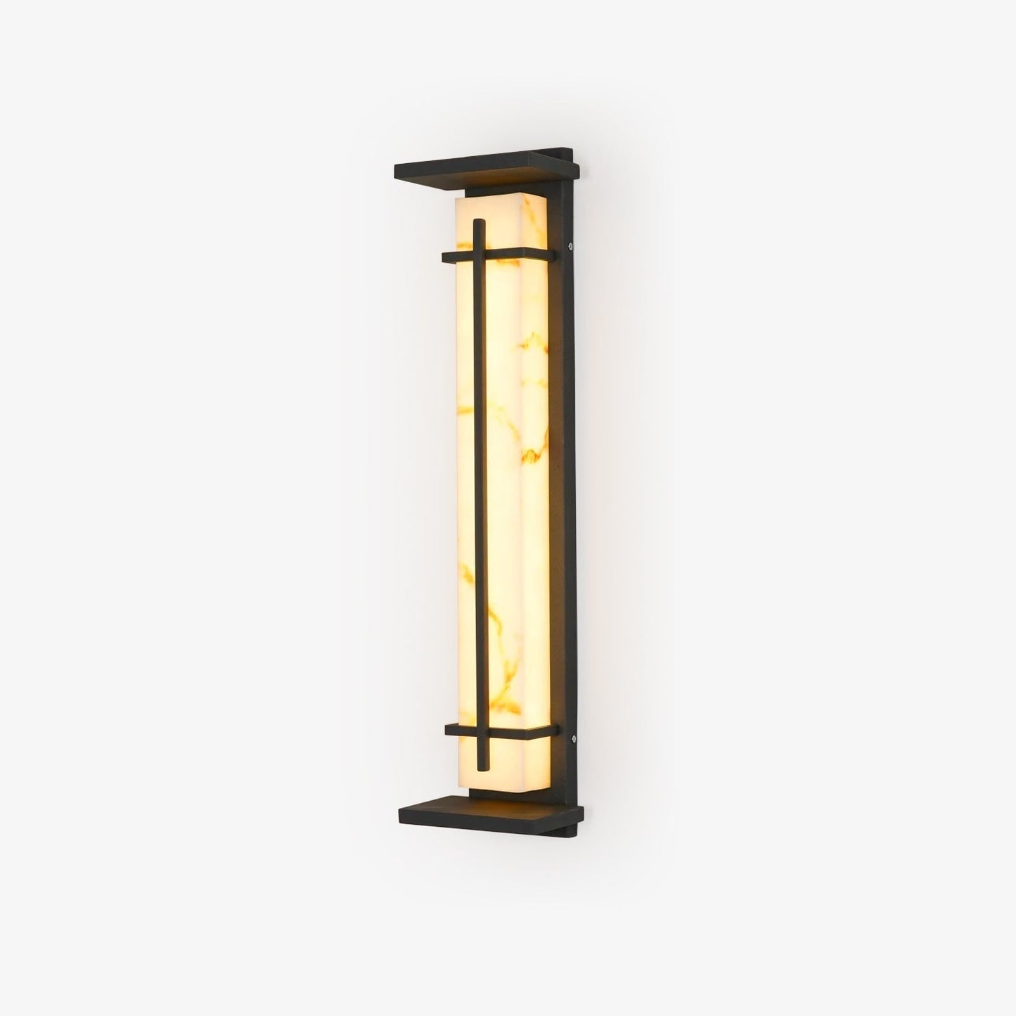 Ray Square Waterproof Outdoor Wall Lamp - Imitation Alabaster Finish